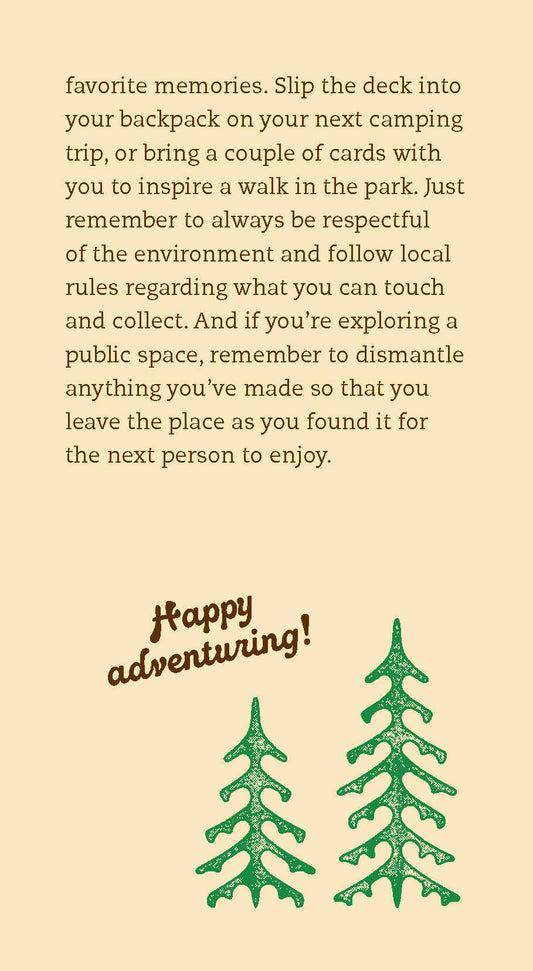 Family Outdoor Adventure Deck for kids ages 2+ featuring nature activity ideas.