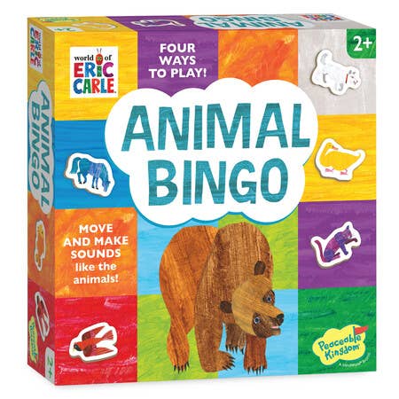 ERIC CARLE: Brown Bear Animal Bingo game for ages 2+, featuring animal illustrations including a bear.
