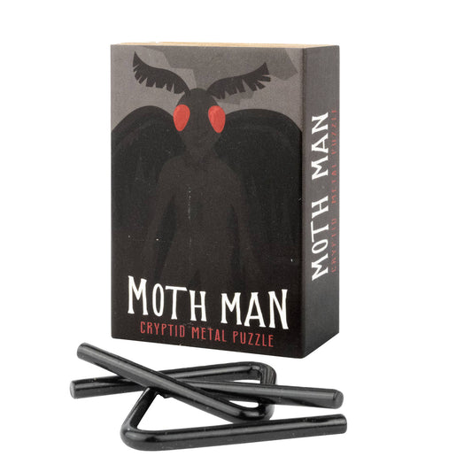 Cryptid Puzzlebox set with two metal brainteasers.