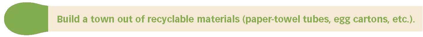 Green tab displaying text: Spark Family Creativity for creative play and screen-free fun with recyclable materials.