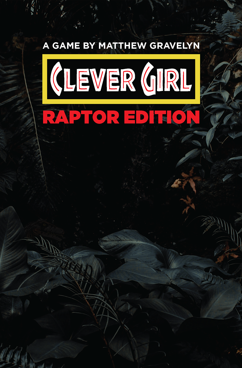 Clever Girl two book set: human vs raptor survival game by Matthew Gravelyn.