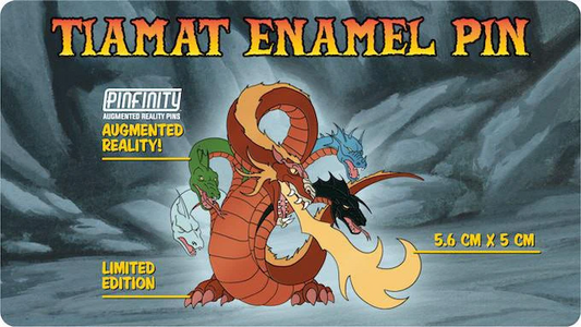 Tiamat Limited Edition AR Enhanced enamel pin for Dungeons & Dragons or Magic the Gathering fans.