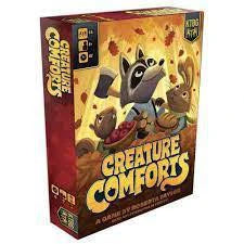 Creature Comforts KS Deluxe board game featuring illustrated animals gathering items in an autumn woodland setting.