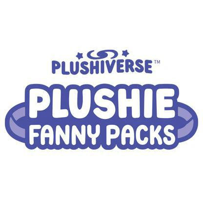 Plushiverse Fanny Pack logo with bold purple and white text.