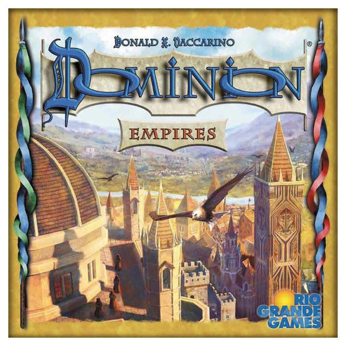Dominion Empires Expansion game box by Rio Grande Games.