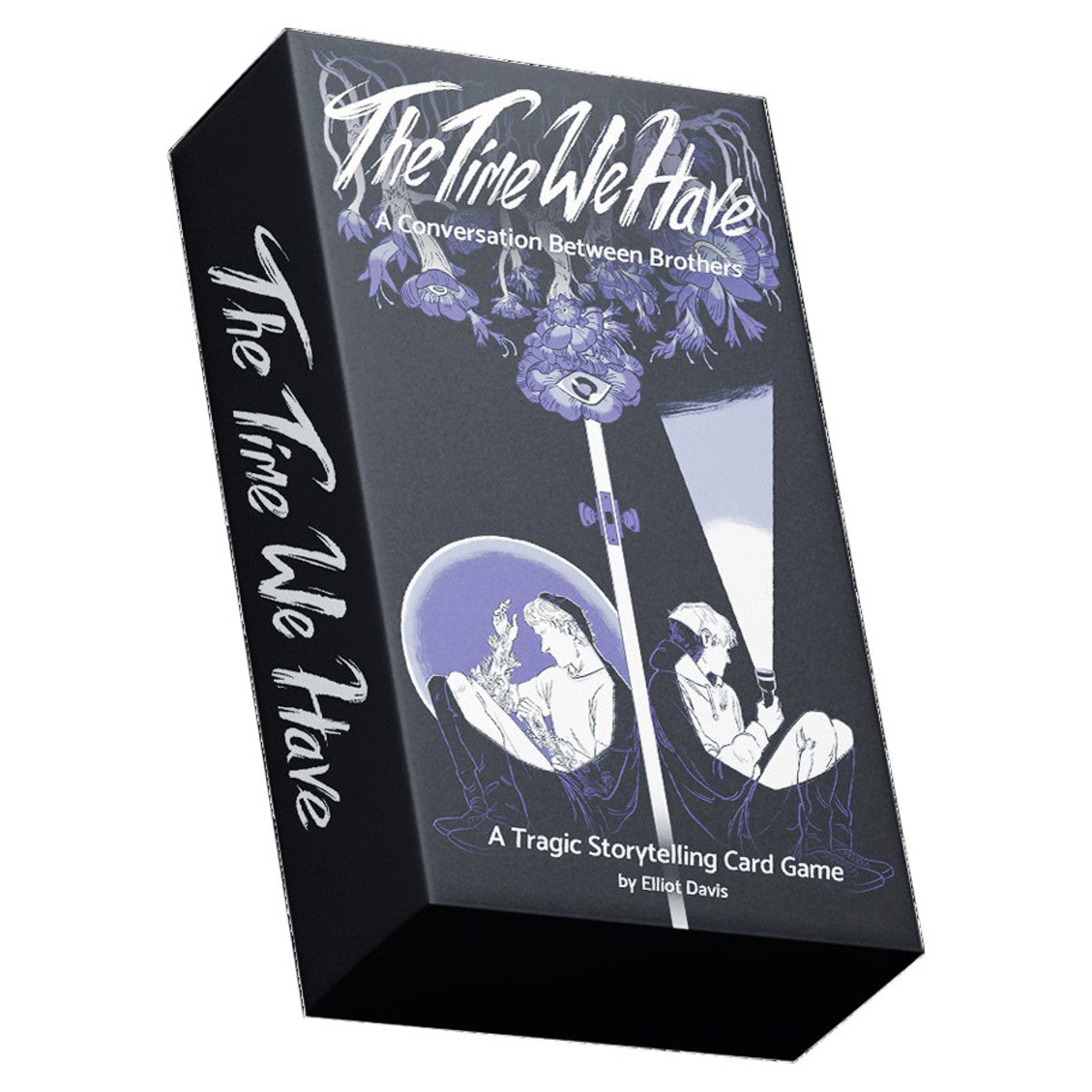 The Time We Have two-player storytelling card game, box shows abstract art of two seated people.
