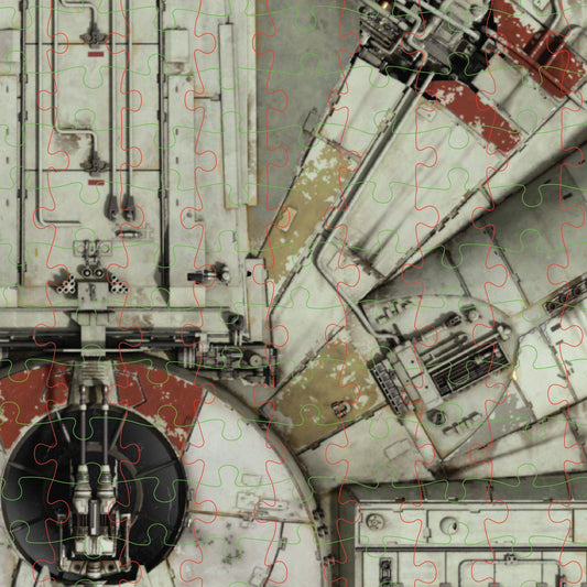 Star Wars Millennium Falcon Jigsaw Puzzle with Trivia cards.