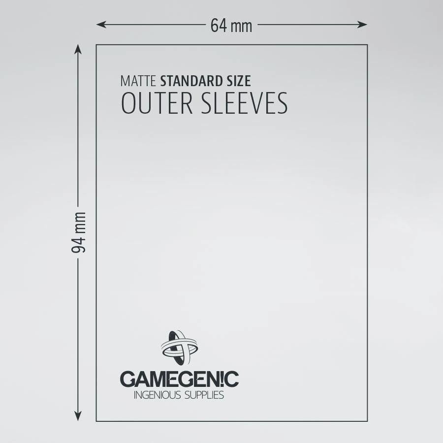 Gamegenic Matte Standard Outer Sleeves, 69 x 94 mm, 50 count, for card protection.