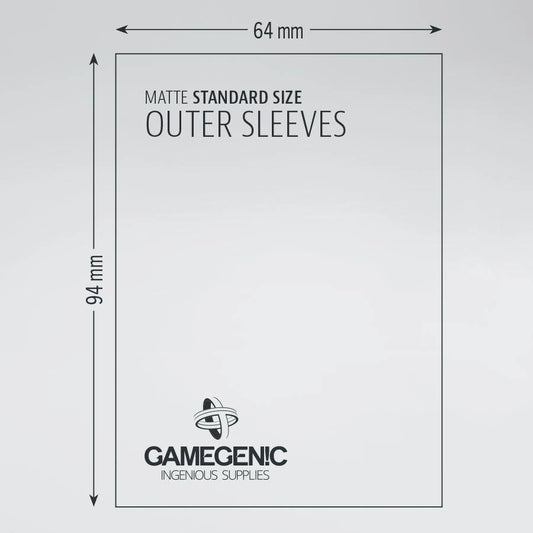 Gamegenic Matte Standard Outer Sleeves, 69 x 94 mm, 50 count, for card protection.