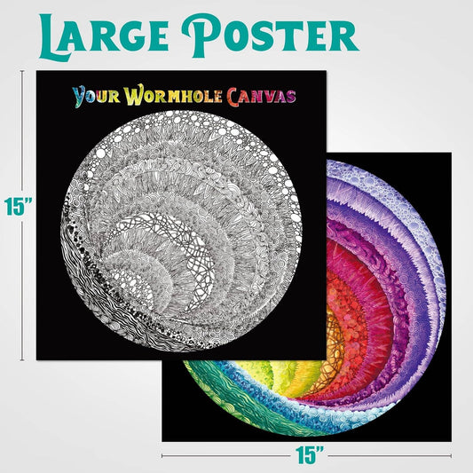 Hue Wormhole 1000 Piece Jigsaw Puzzle with a large 15x15 circular design.