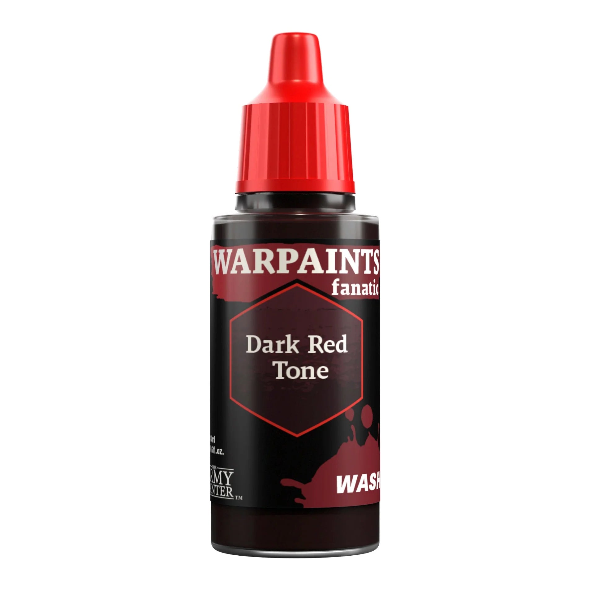 Warpaints Fanatic Wash: Dark Red Tone 18ml dropper bottle for miniature painting.