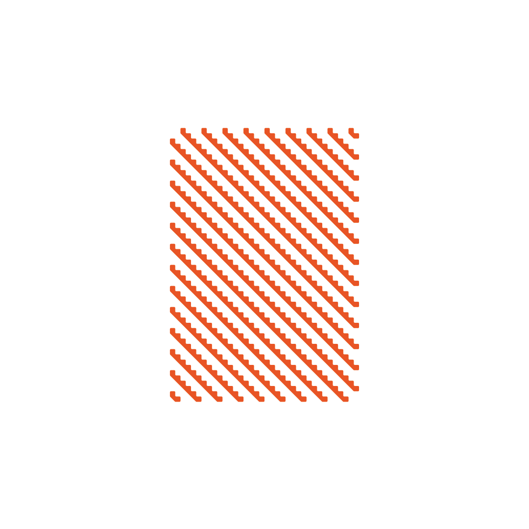 Damn Good Cards, No. 5 poker-size playing card, orange serrated diagonal pattern, thin crushed stock.
