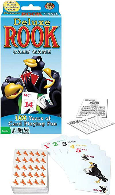 Deluxe Rook card game with box, cards, instructions, and score pad.