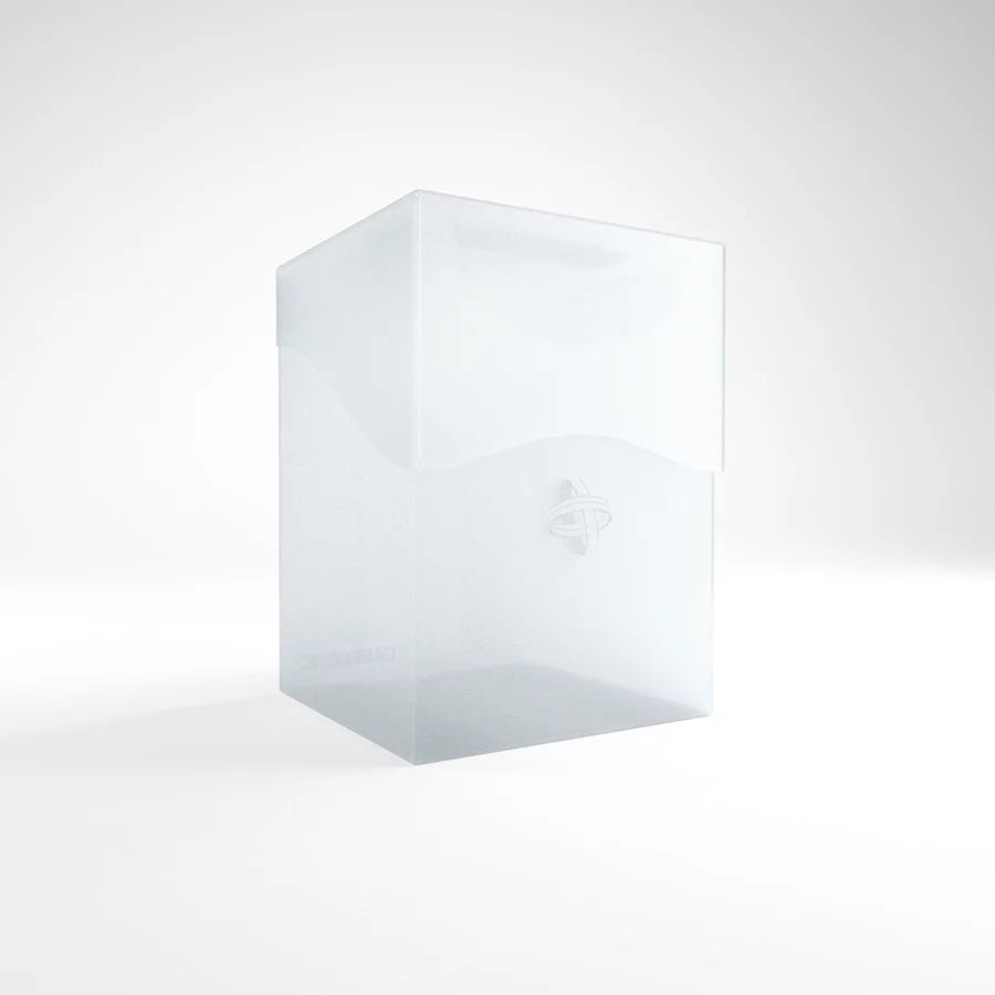 Gamegenic Deck Holder 100 Plus in clear plastic, shown from the front.