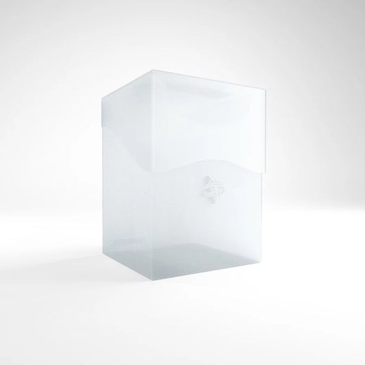 Gamegenic Deck Holder 100 Plus in clear plastic, shown from the front.