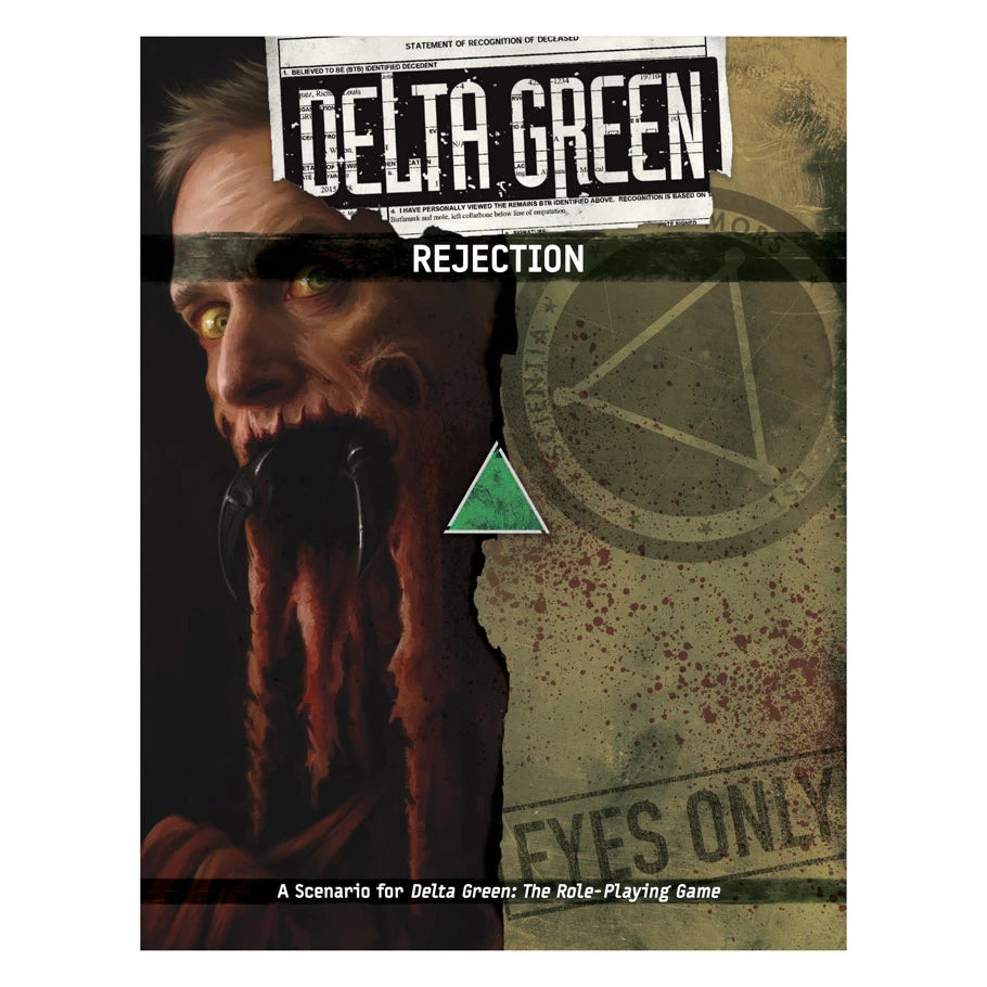 Delta Green: Rejection game displayed next to a tentacled creature illustration.