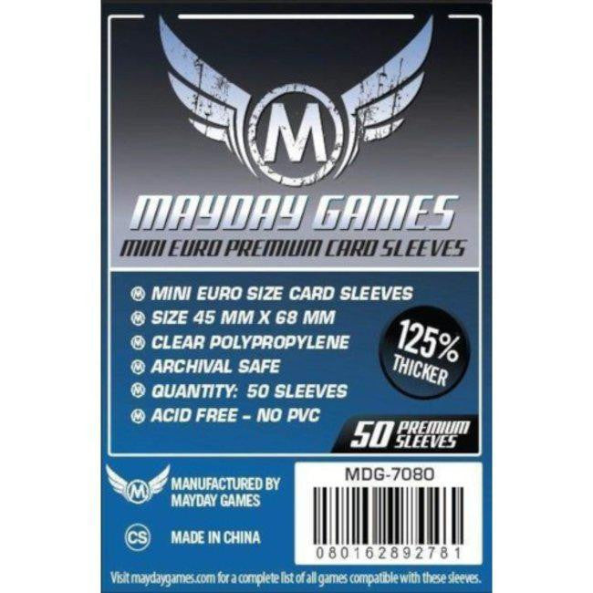 Card Sleeves, 45mm x 68mm, 50 pack for Frosthaven, premium thickness, archival safe.