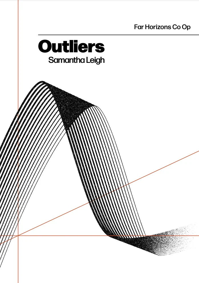 Minimalist Outliers book cover with abstract black curves, suggesting mysterious research themes.