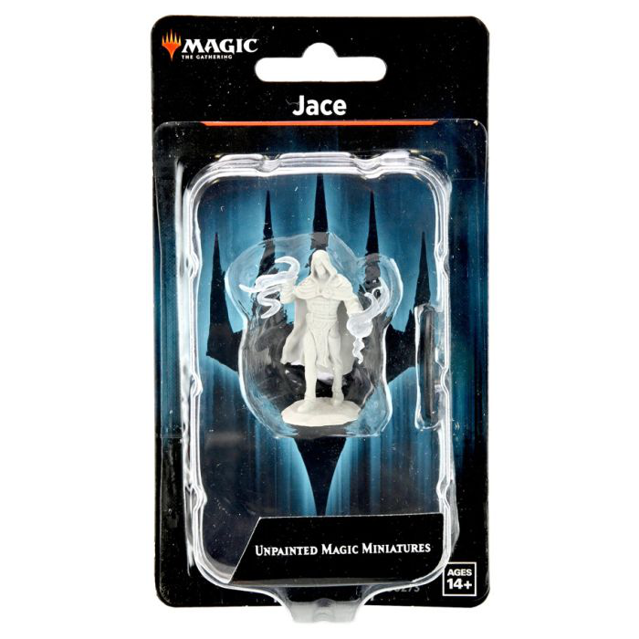MTG Unpainted Minis Jace Wave 14 plastic figure, unpainted, for ages 14 and up.