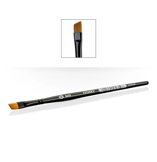 Citadel Large Base Brush with angled synthetic bristles and black handle.