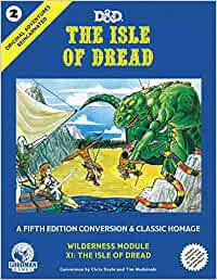 D&D The Isle of Dread: A Fifth Edition Conversion & Classic Homage cover featuring heroes fighting a giant beast.