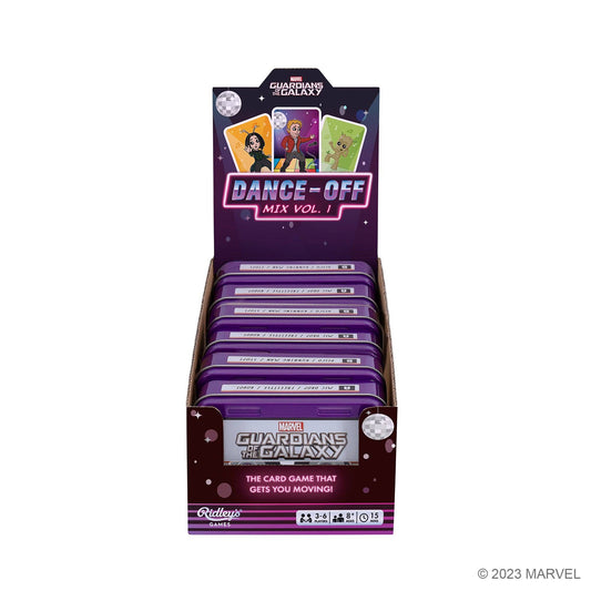 Marvel Guardians of the Galaxy Dance-off box with Star-Lord and other characters displayed.