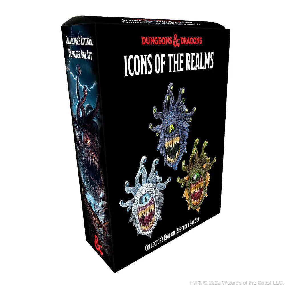 D&D: Icon of the Realms Collector Edition Beholder Box Set with beholder miniatures shown on the cover.
