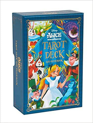 Alice in Wonderland Tarot Deck and Guidebook with Disney cards and Wonderland character illustrations.