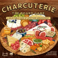 Charcuterie: The Board Game box showing a wooden board with meats, cheeses, fruits, and crackers.