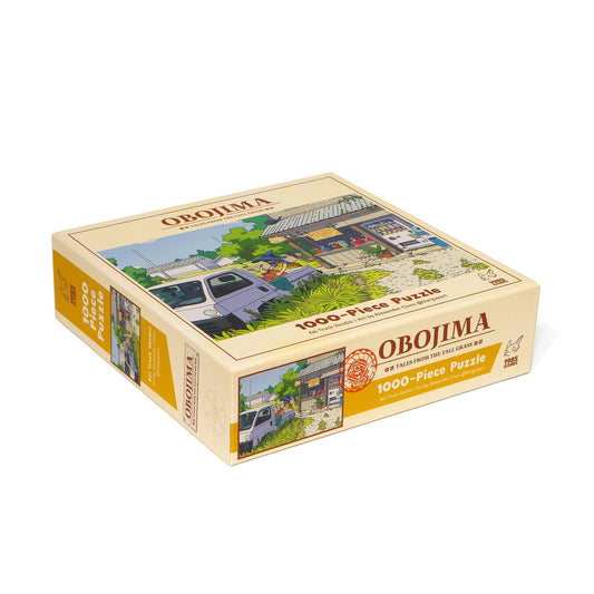Obojima Kei Truck Vendor 1000-piece puzzle with a street scene of vending machines and a shop.