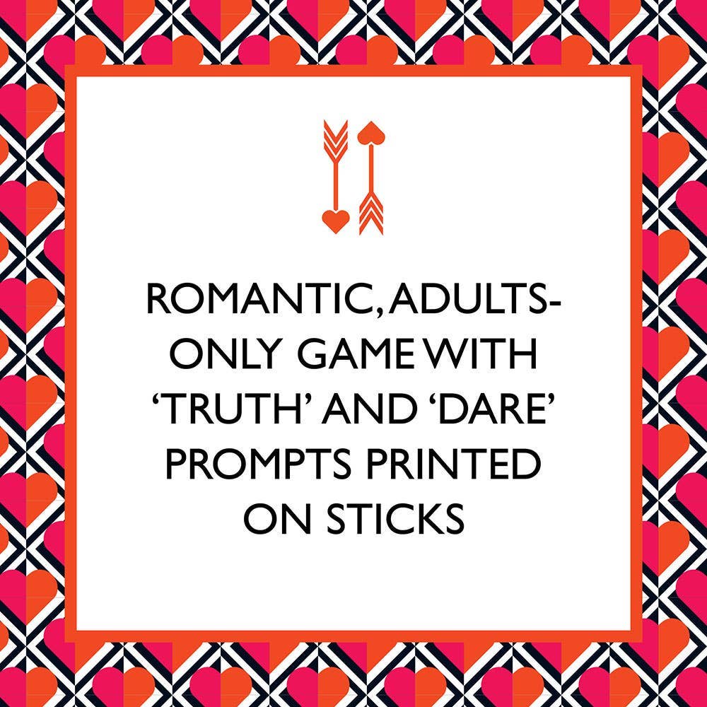 Tres Risque Truth or Dare adults-only couples game with prompt sticks, red heart border on packaging.