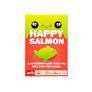 Happy Salmon game box with green fish illustration.