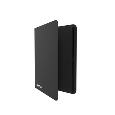 Black slim Casual Gamegenic Trading Album, 8 Pocket variant, partially open to show compartments.