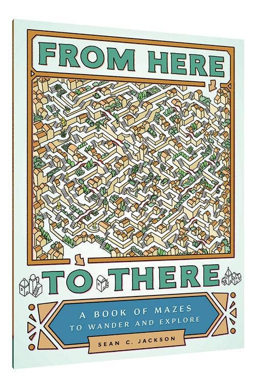 From Here to There book cover featuring intricate maze artwork.