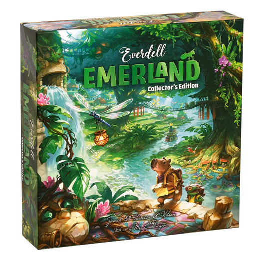 Everdell: Emerland Collectors Edition board game in themed box showing forest animals.