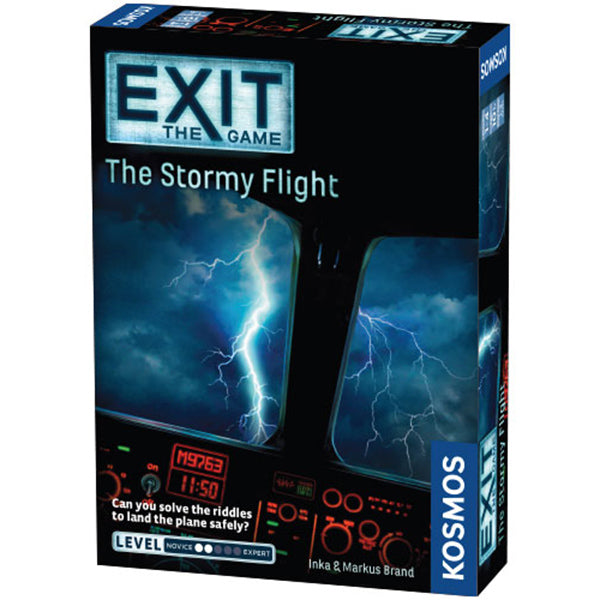 EXIT: The Stormy Flight board game box, airplane adventure escape room edition.