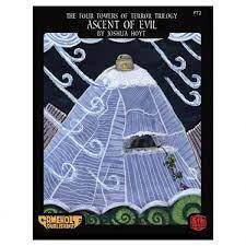 D&D 5E Adventure Ascent of Evil cover featuring a climber on a snowy peak under dark clouds.
