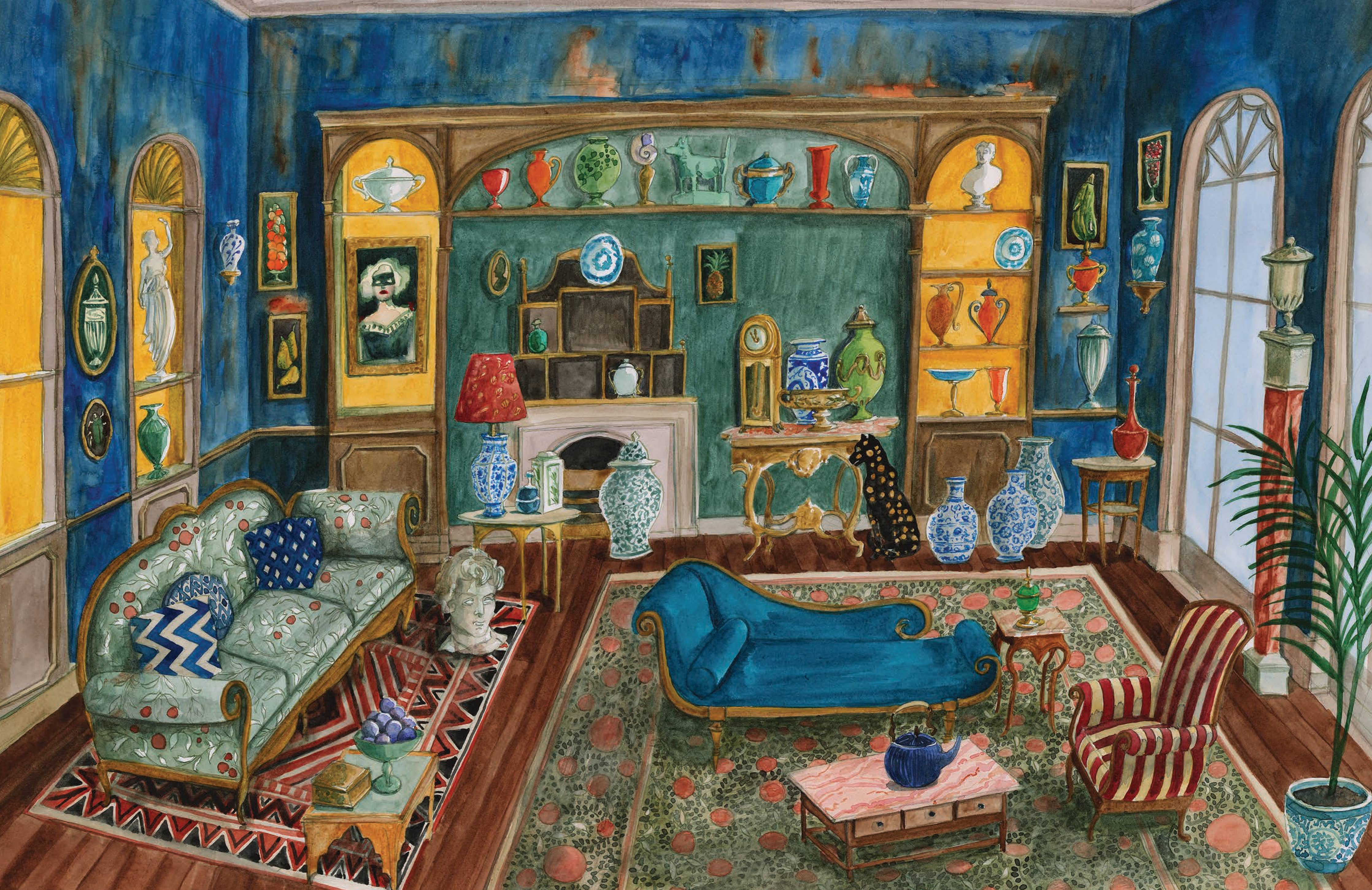Murder Most Puzzling: Peril at Quandary Park game on a blue couch.