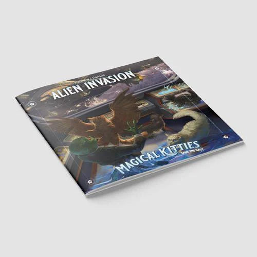 Magical Kitties Save the Day Alien Invasion game with illustrated animals and an alien mothership on the cover.