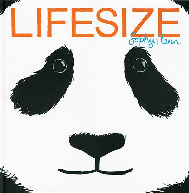 Lifesize interactive animal book with a close-up panda face on the cover.