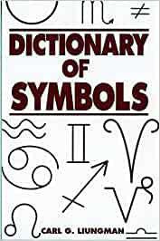 Dictionary of Symbols book cover by Carl G. Liungman, featuring Western graphic symbols around the title.