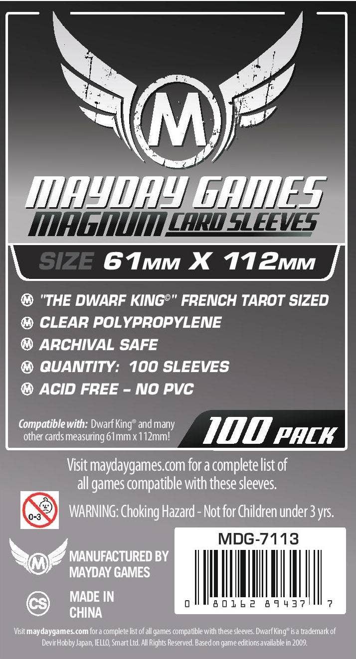 Magnum Platinum Card Sleeve 61x112mm for Dwarf King, pack of 100.