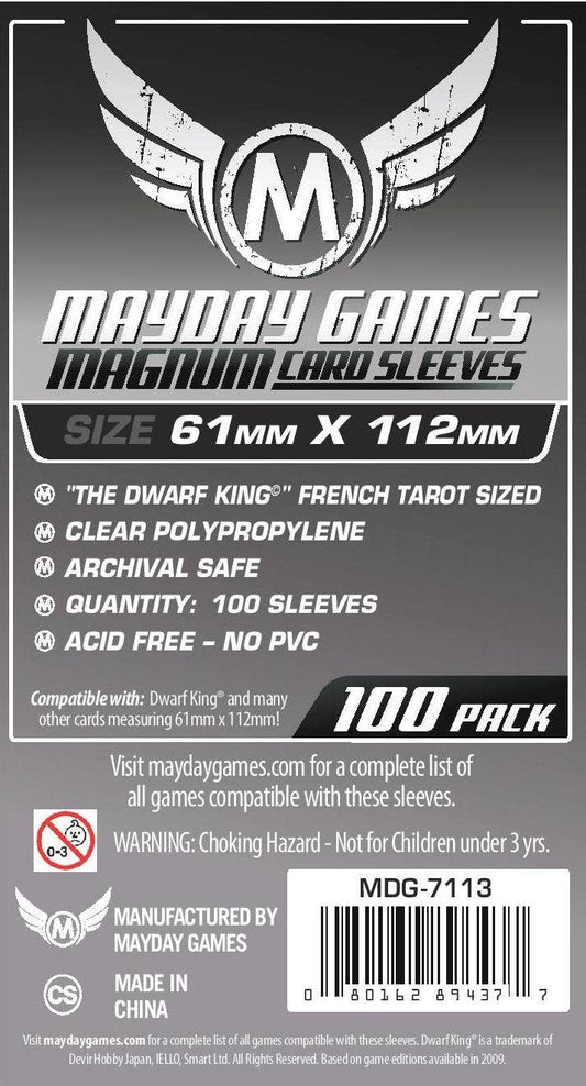 Magnum Platinum Card Sleeve 61x112mm for Dwarf King, pack of 100.
