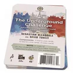 The Underground Chall Paris/NY expansion cards for On the Underground Paris New York, stacked together.