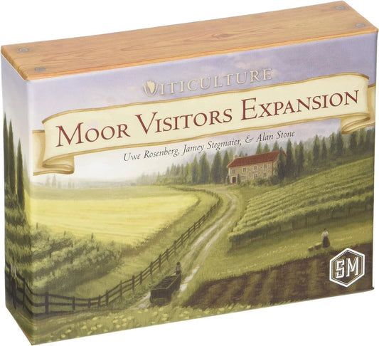 Moor Visitors Viticulture Expansion box with vineyard artwork and new visitor cards.