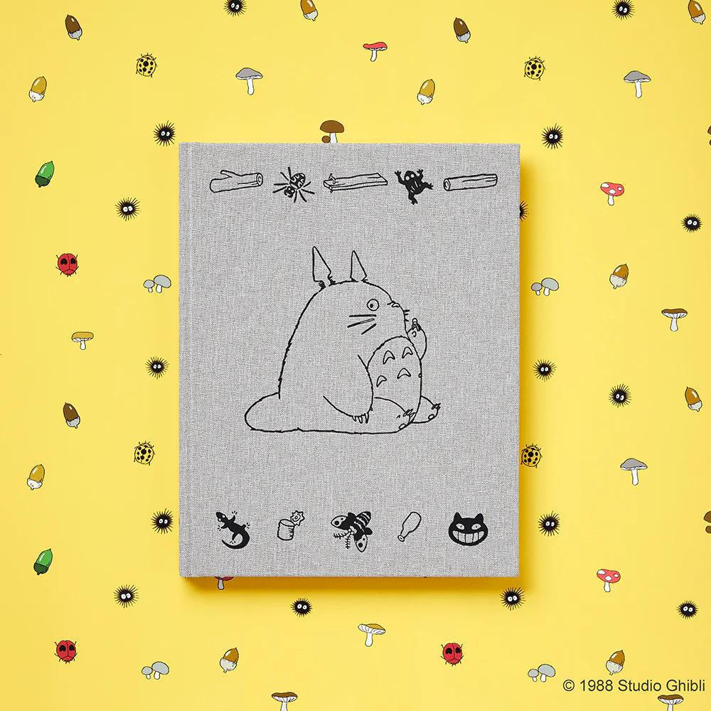 Gray My Neighbor Totoro Sketchbook with illustrated mushrooms, bugs, and Studio Ghibli characters on the cover.