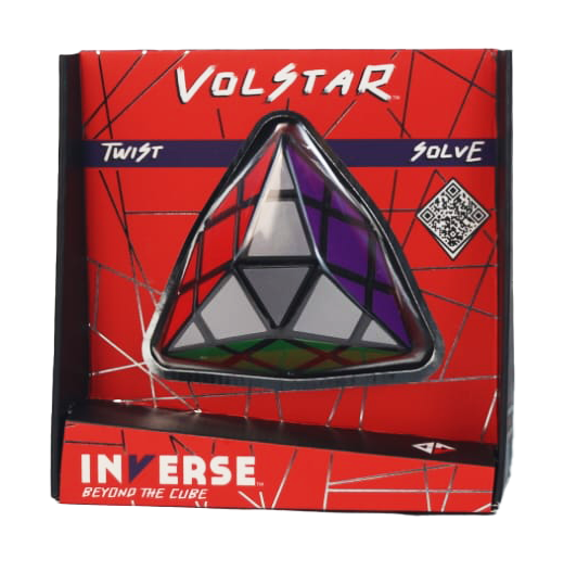 Triangular Volstar - Inverse Twist & Solve Puzzle in red packaging displaying Twist, Solve, and Beyond the Cube text.
