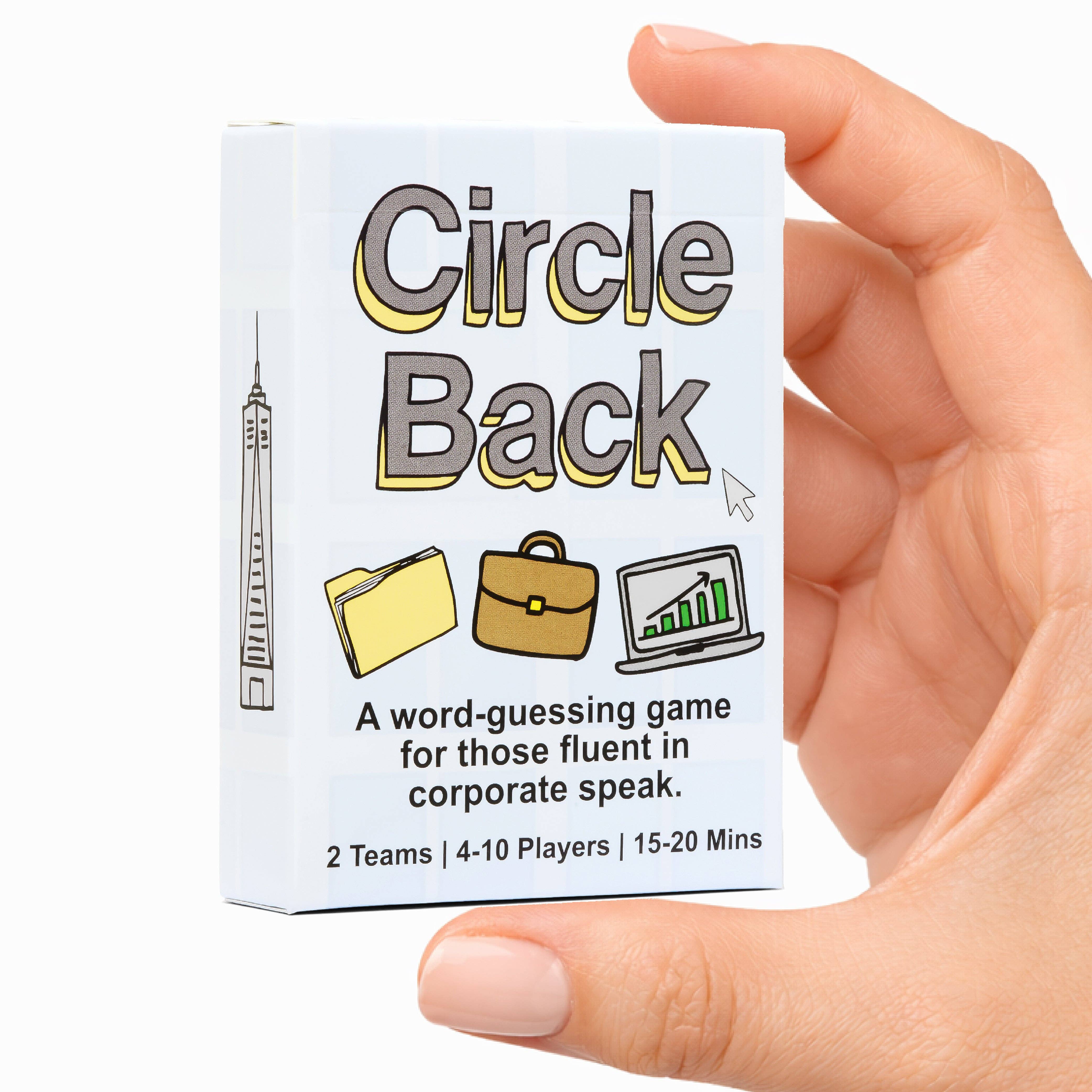 Circle Back party game office gift box.