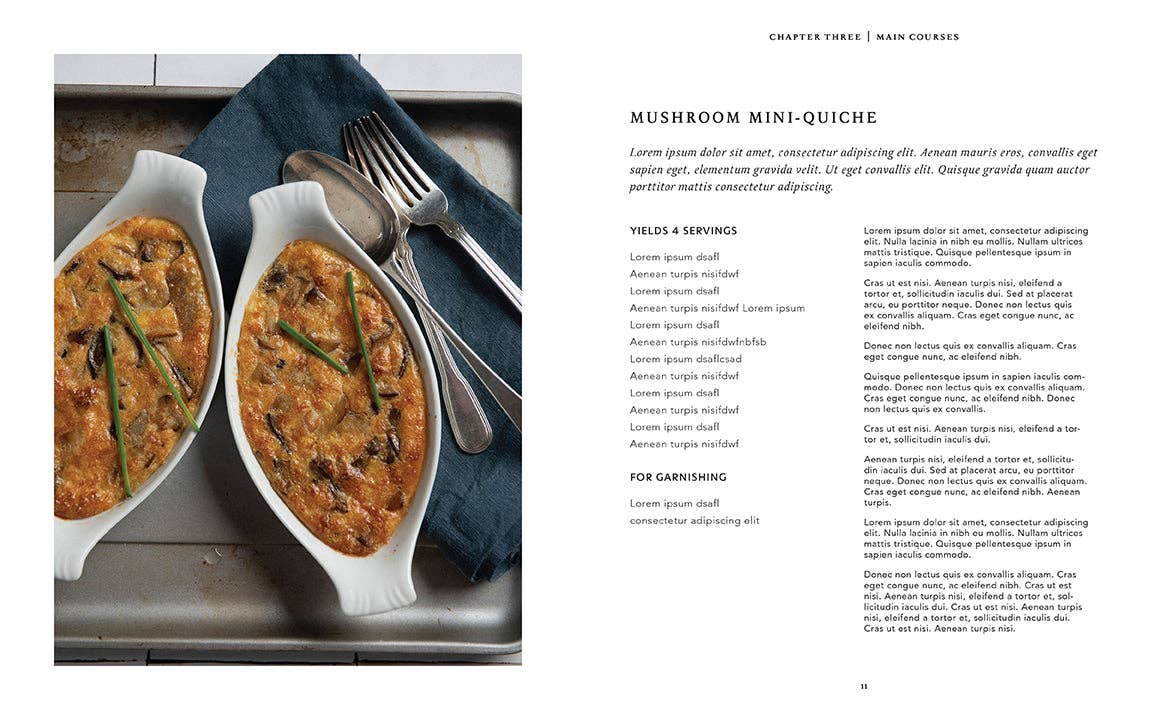 Two oval dishes containing baked mushroom mini-quiche for the Fantastic Fungi Community Cookbook.