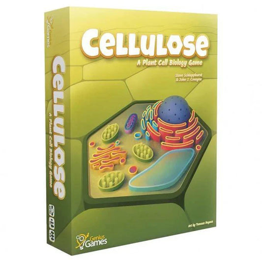 Cellulose board game box from Genius Games, focused on plant cell biology and photosynthesis.